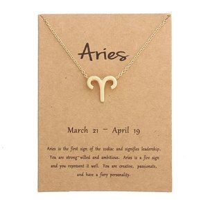 NWT Gold Aries Necklace